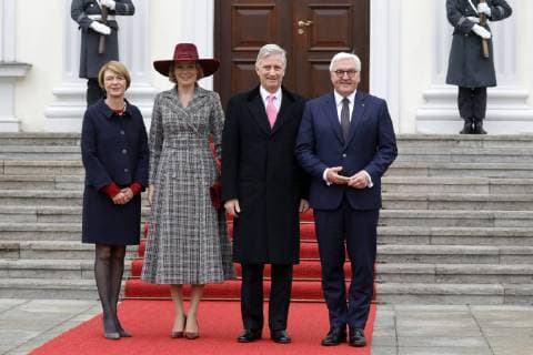 Entertainment Bilder der Woche KW47 Entertainment Bilder des Tages Elke Büdenbender , Königin Mathilde von Belgien, König Philippe von Belgien, Frank-Walter Steinmeier, Bundespräsident, Deutschland, Berlin, Schloss Bellevue, Mittagessen mit dem König und der Königin der Belgier, 23.11.2018