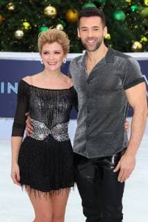 December 18, 2018 - London, United Kingdom - Jane Danson and Sylvain Longchambon at the Dancing On Ice Launch Showcase at the Natural History Museum Ice Rink, Kensington, London United Kingdom - ZUMAs197 20181218_zaa_s197_079 Copyright: xKeithxMayhewx