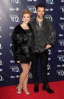 December 18, 2018 - London, United Kingdom - Jane Danson and Sylvain Longchambon at the Dancing On Ice red carpet launch at the Natural History Museum Ice Rink. London United Kingdom - ZUMAs197 20181218_zaa_s197_101 Copyright: xKeithxMayhewx