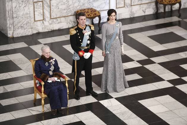 Entertainment Themen der Woche KW01 Entertainment Bilder des Tages Dronning Margrethe sammen med kronprins Frederik og kronprinsesse Mary. Nytaarskur for diplomatiet paa Christiansborg Slot i Koebenhavn, torsdag den 3. januar 2019. , Danmark Denmark Copyright: PhilipxDavalix cop101 spdk20190103-114031-L