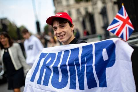 September 5, 2018 - London, London, UK - London, UK. NOTE: FILE PHOTO. Max Hammet-Millay pictured at a Brexit demonstration in September. Hammet-Millay has been accused of being part of the group calling Conservative MP Anna Soubry a Nazi on Monday this week. ORIGINAL CAPTION: Anti-Brexit demonstrators and some far-right sympathisers campaign outside the Houses of Parliament, calling for Britain s immediate exit from the EU, and the re-instating of former Foreign Secretary Boris Johnson. London UK  - ZUMAl94_ 20180905_zaf_l94_100 Copyright: xTomxNicholsonx