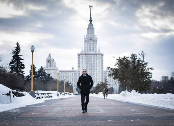 News Themen der Woche KW03 News Bilder des Tages Bundesaussenminister Heiko Maas, SPD, vor der Lomonossow Universitaet in Moskau, 18.01.2019. Moskau Russland