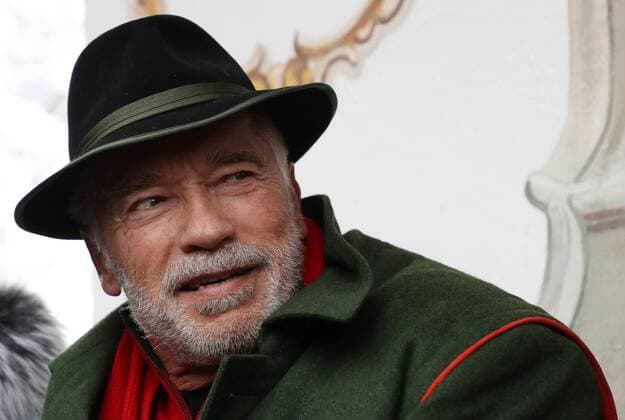 Entertainment Themen der Woche KW04 Entertainment Bilder des Tages KITZBUEHEL,AUSTRIA,26.JAN.19 - ALPINE SKIING - FIS World Cup, Hahnenkamm-race, slalom, men. Image shows Arnold Schwarzenegger.