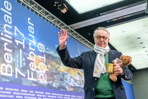 Entertainment Themen der Woche Entertainment Bilder des Tages Zum letzten Mal bestreitet Festivaldirektor Dieter Kosslick die Pressekonferenz zum Programm der 69. Berlinale snapshot-photography F.Boillot
