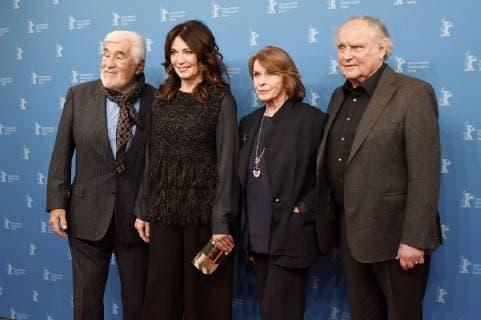 Mario Adorf, Iris Berben, Senta Berger and Michael Verhoeven attending the Brecht premiere at the 69th Berlin International Film Festival Berlinale 2019 at Haus der Berliner Festspiele on February 9, 2019 in Berlin, Germany.