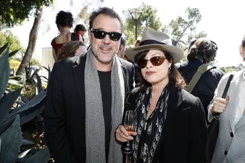 Sebastian Koch und Uschi Obermaier beim Empfang zu Ehren der deutschen Oscar-Nominierten 2019 in der Villa Aurora, Pacific Palisades. Los Angeles, 23.02.2019