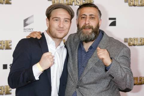 Frederick Lau und Kida Khodr Ramadan bei der Weltpremiere des Kinofilms Die Goldfische im Mathäser Filmpalast. München, 13.03.2019