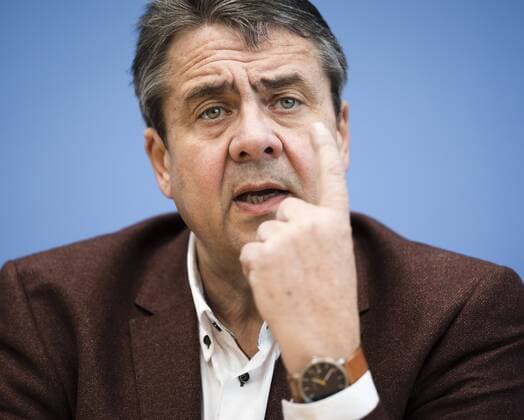 News Bilder des Tages Sigmar Gabriel (SPD) im Rahmen der Bundespressekonferenz in Berlin, 21.03.2019 Berlin Deutschland
