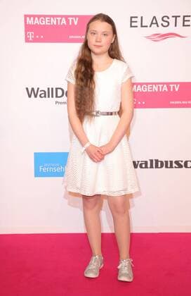 Entertainment Themen der Woche KW13 Goldene Kamera 30.03.2019 Greta Thunberg bei der Verleihung der - Goldene Kamera - im Hangar 5 des Flughafen Tempelhof, Tempelhofer Damm, Berlin - 30.03.2019 -