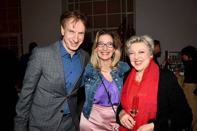 Ingolf Lück, l-r, Yvonne Willicks und Marie Luise Marjan beim Treffen der Fernsehbranche «WDR Treff» am 11.04.2019 in Köln.