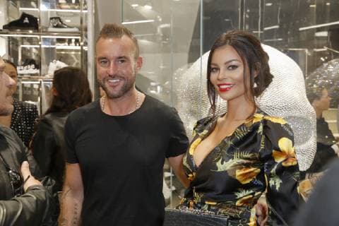 1. Philipp PLEIN Junior Store Europas - Wien Opening + Mini Me Star Look Alike Catwalk Wien, 11.10.2018 Philipp PLEIN und Freundin Andreea Sasu Wien Austria