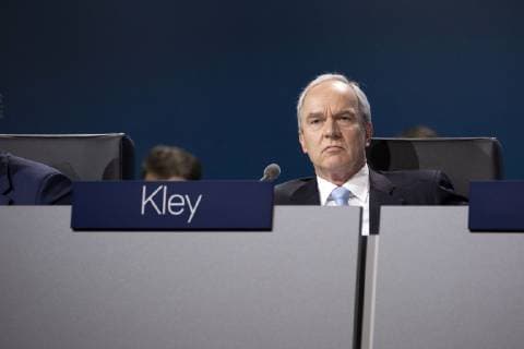 Karl-Ludwig Kley bei der Hauptversammlung der Deutschen Lufthansa AG im World Conference Center. Bonn, 07.05.2019