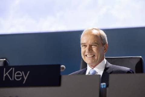 Karl-Ludwig Kley bei der Hauptversammlung der Deutschen Lufthansa AG im World Conference Center. Bonn, 07.05.2019