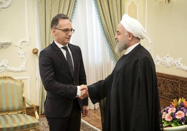 News Themen der Woche KW24 News Bilder des Tages Bundesaussenminister Heiko Maas, SPD, trifft den Praesidenten von Iran, Hassan Rohani, in Teheran, Iran. 10.06.2019 Teheran Iran