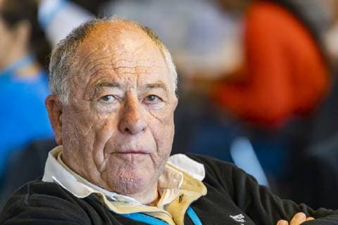 DEU, Deutschland, Lindau Konstanz, 05.07.2019: Kurt Wüthrich, The Scripps Research Institute (TSRI). Nobelpreisträger der Chemie. Er trägt ein Poloshirt mit der Aufschrift: Swiss First . Mit einer Schifffahrt zur Insel Mainau haben Nobelpreisträger die 69. Nobelpreisträgertagung beendet.