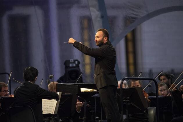 Entertainment Themen der Woche KW34 Open Air Konzert mit der 9. Symphonie von Beethoven mit der neuen Chefdirigent der Berliner Philharmoniker Kirill Petrenko vor dem Brandenburger Tor in Berlin am 24. August 2019. Open Air Konzert mit Kirill Petrenko am Brandenburger Tor