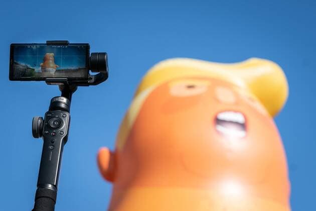 Bilder des Jahres 2019, News 09 September News Themen der Woche KW 36 Baby-Trump ballon pustes op paa Kongens Nytorv i Koebenhavn, mandag den 2. september 2019. Den amerikanske praesident aflyste et ellers planlagt statsbesoeg i Danmark, da han ikke kunne koebe Groenland.. , Copenhagen Denmark Copyright: Scanpix NielsxChristianxVilmannx COP104 spdk20190902-125451-L