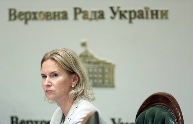 Deputy Chairperson of the Verkhovna Rada of Ukraine Olena Kondratiuk is pictured during the Ð¡onciliation Board meeting, Kyiv, capital of Ukraine, September 2, 2019. Ukrinform. VVB  Copyright: xDanilxShamkinx
