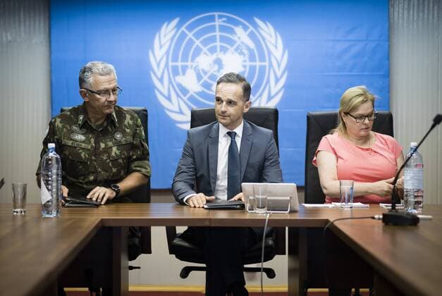 Bilder des Jahres 2019, News 09 September News Themen der Woche KW 36 News Bilder des Tages Bundesaussenminister Heiko Maas (SPD) besucht den Sitz von MONUSCO (Mission de löÄÃ Organisation des Nations Unies en ReoApublique DeoAmocratique du Congo). Goma, 05.09.2019. Goma Congo