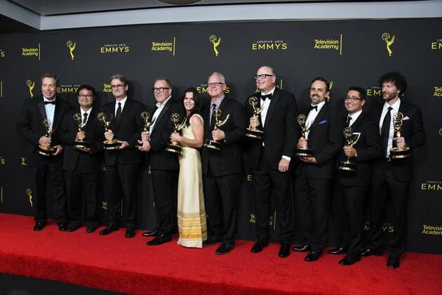 14 September 2019 - Los Angeles, California - Simpsons Animators. 2019 Creative Arts Emmys Awards - Press Room held at Microsoft Theater L.A. Live. Photo Credit: Birdie Thompson AdMedia 245021 2019-09-14 California Los Angeles Etats-Unis  Copyright: xAdMediax STAR_245021_094