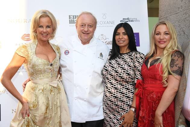 Bilder des Jahres 2019, Entertainment 09 September Entertainment Themen der Woche KW38 Entertainment Bilder des Tages Astrid Söll, Alfons Schuhbeck, Noura El Massaoudi und Theresa Schleicher Wiesn-Warm-Up Einleitung der 5. Jahreszeit Oktoberfest Noura M.unique Boutique München 17. September 2019