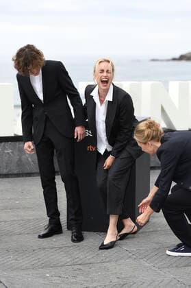 Bilder des Jahres 2019, Entertainment 09 September Entertainment Themen der Woche KW38 Entertainment Bilder des Tages Ilja Monti, Nina Hoss und Ina Weisse beim Photocall zu Das Vorspiel auf dem 67. Internationalen Filmfestival San Sebastian Festival Internacional de Cine de San Sebastian auf der Kursaal Terasse. San Sebastian, 22.09.2019