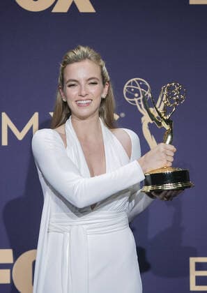 September 22, 2019, Los Angeles, California, U.S: JODIE COMER, winner of the Emmy for Outstanding Lead Actress in a Drama Series for Killing Eve in the press room of the 71st Emmy Awards held at the Microsoft Theater. Los Angeles U.S. - ZUMAp124 20190922_zaa_p124_294 Copyright: xArianaxRuizx