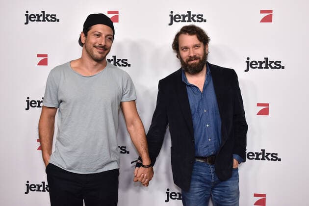 Bilder des Jahres 2019, Entertainment 09 September Entertainment Themen der Woche KW39 Entertainment Bilder des Tages Fahri Yardim und Christian Ulmen bei der Premiere der 3. Staffel von Jerks (Maxdome ProSieben) am 24.09.2019 in Berlin Jerks Serien-Premiere der 3. Staffel in Berlin