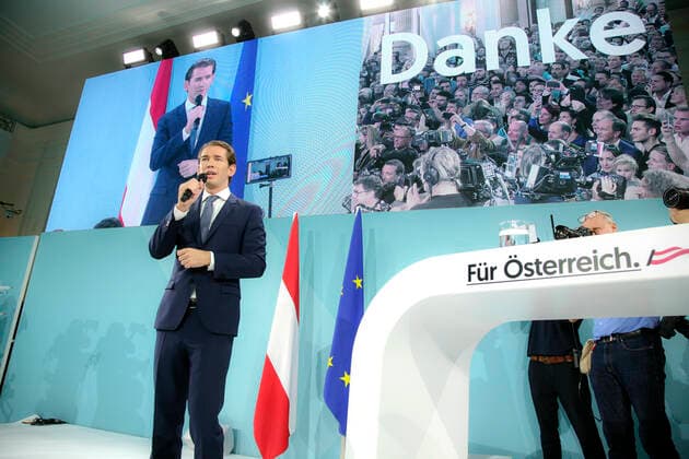 Bilder des Jahres 2019, News 09 September News Themen der Woche KW39 Sebastian Kurz bei der Wahlfeier der ÖVP zu den gewonnenen Nationalratswahlen in Österreich im Kursalon am Stadtpark. Wien, 29.09.2019