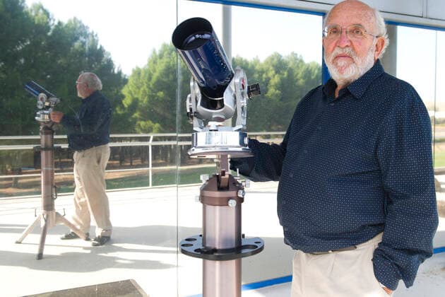Bilder des Jahres 2019, News 10 Oktober News Themen der Woche KW41 Michel Mayor bei einem Pressetermin anlässlich seiner Ausszeichnung mit dem Nobelpreis für Physik im Astrobiology Center. Torrejon de Ardoz, 09.10.2019 Michel Mayor