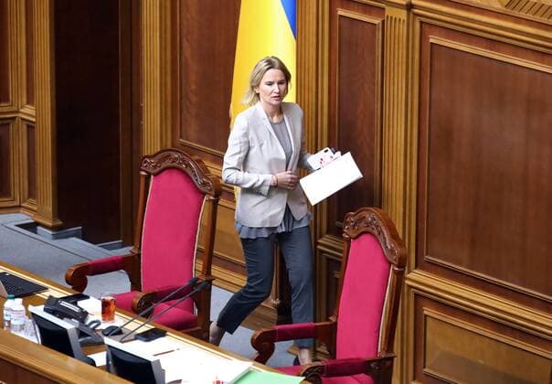 Deputy Chairperson of the Verkhovna Rada of Ukraine Olena Kondratiuk is seen during the regular sitting of parliament, Kyiv, capital of Ukraine, October 18, 2019. Ukrinform. VVB  Copyright: xVolodymyxTarasovx