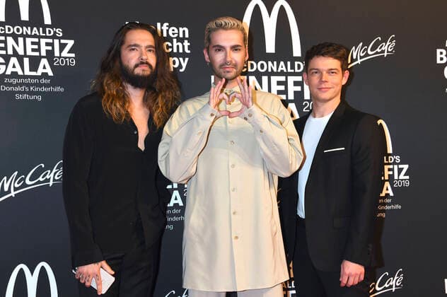 Bilder des Jahres 2019, Entertainment 11 November Entertainment Themen der Woche KW45 Entertainment Bilder des Tages Bill Kaulitz, Tom Kaulitz und Georg Listing von Tokio Hotel bei der 16. McDonald s Benefiz Gala 2019 im Hotel Bayerischer Hof. München, 09.11.2019