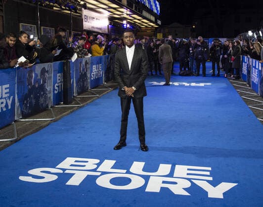November 15, 2019, London, United Kingdom: Stephen Odubola attends the World Premiere of the Blue Story at the Curzon Mayfair in London. London United Kingdom - ZUMAs197 20191115_zaa_s197_064 Copyright: xGaryxMitchellx