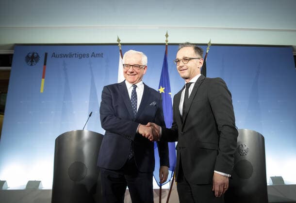 Bilder des Jahres 2019, News 11 November News Themen der Woche KW48 News Bilder des Tages Bundesaussenminister Heiko Maas, SPD, trifft den polnischen Aussenminister Jacek Czaputowicz im Auswaertigen Amt. 26.11.2019 Berlin Deutschland