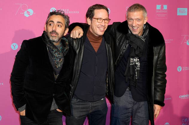 Bilder des Jahres 2019, Entertainment 11 November Entertainment Themen der Woche KW48 Entertainment Bilder des Tages Eric Toledano, Reda Kateb und Vincent Cassel bei der Premiere des Kinofilms Alles außer gewöhnlich Hors norme im Cinema Paris. Berlin, 28.11.2019