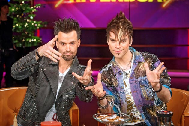 Bilder des Jahres 2019, Entertainment 12 Dezember Entertainment Bilder des Tages MDR - Riverboat. Ehrlich Brothers anläßlich der Aufzeichnung der MDR - Talkshow Riverboat am 06.12.2019 im Studio 3 der Mediacity Leipzig. 20191206SFL0035