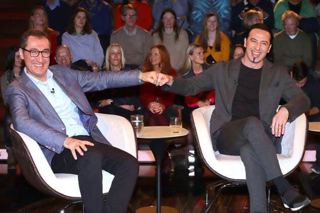 Bilder des Jahres 2019, Entertainment 12 Dezember Cem Özdemir und Bülent Ceylan bei der Aufzeichnung der ZDF-Talkshow Markus Lanz im Fernsehmacher Studio auf dem Phoenixhof. Hamburg, 10.12.2019