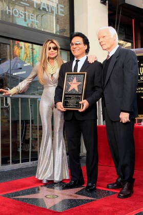 La Toya Jackson, Andy Madadian und Miles Copeland III bei der Zeremonie zur Verleihung von einem Stern an Andy Madadian auf dem Hollywood Walk of Fame. Los Angeles, 17.01.2020