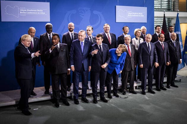 Bilder des Jahres 2020, News 01 Januar News Themen der Woche KW03 News Bilder des Tages Familienfoto im Rahmen der Libyen-Konferenz in Berlin, 19.01.2020. Berlin Deutschland