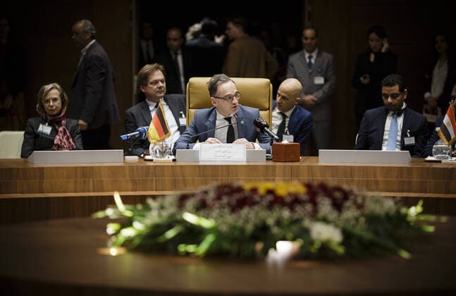 Bilder des Jahres 2020, News 01 Januar News Themen der Woche KW04 News Bilder des Tages Bundesaussenminister Heiko Maas, SPD, aufgenommen im Rahemn der Teilnahme an der Auâˆöüenminister-Konferenz der Libyen Anrainerstaaten in Algier. 23.01.2020. Algier Algerien