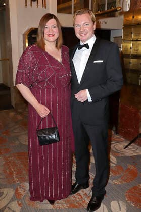 Bilder des Jahres 2020, Entertainment 01 Januar Katharina Fegebank mit Lebenspartner Mathias Wolf beim 71. Hamburger Presseball 2020 im Hotel Kempinski Atlantic. Hamburg, 25.01.2020