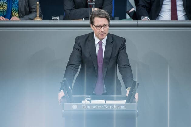 Bilder des Jahres 2020, News 01 Januar News Themen der Woche KW05 News Bilder des Tages Berlin, Plenarsitzung im Bundestag Deutschland, Berlin - 31.01.2020: Im Bild ist Andreas Scheuer (Bundesminister für Verkehr und digitale Infrastruktur, csu) während der Sitzung des deutschen Bundestags zu sehen. Berlin Bundestag Berlin Deutschland