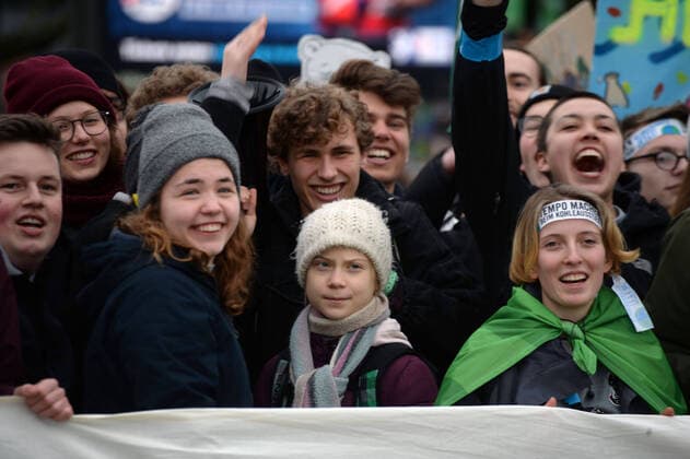 2020 Bilder des Jahres, News 02 Februar News Themen der Woche KW08 News Bilder des Tages Hamburg, der 21.02.2020 Greta Thunberg beim Start der Fridays for Future Demo in Hamburg. Greta Thunberg bei Fridays for Future in Hamburg, Hamburg-St.Pauli Hamburg Deutschland