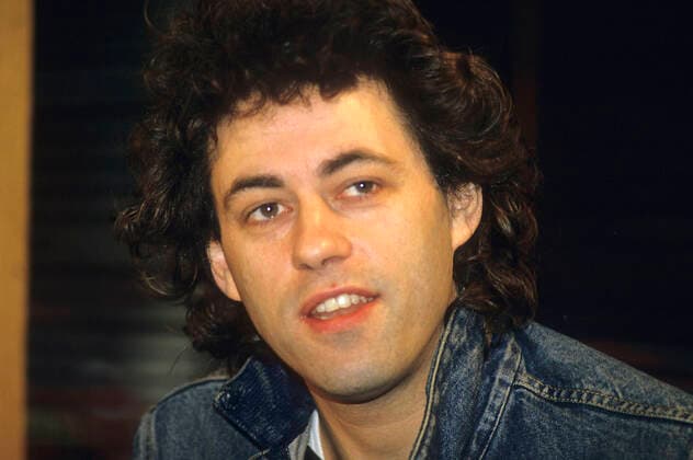 Bob Geldof von The Boontown Rats bei einer Pressekonferenz. London, 10.05.1984