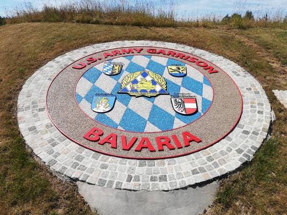 US Army Grafenwöhr Wappen der US-Garnison Grafenwöhr in der Oberpfalz Grafenwöhr Bayern Deutschland