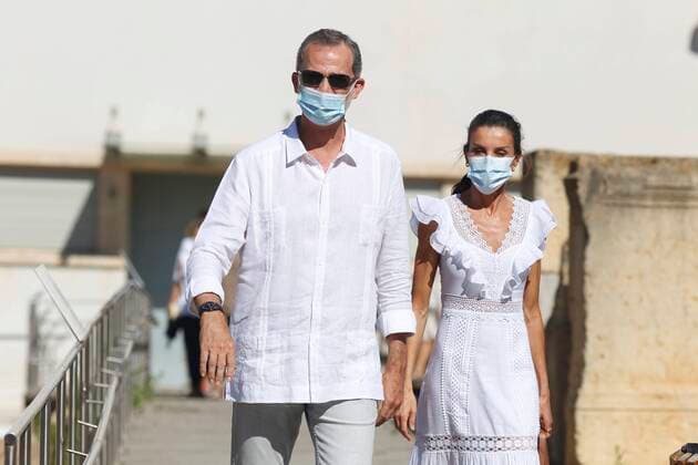 Spanish King Felipe VI and Queen Letizia Ortiz at Monographic Museum and Necropolis of Puig des Molins during a visit to Ibiza on occasion of their stay on Balearic islands in Ibiza on Monday, 17 August 2020 Cordon Press
