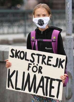Swedish climate activist Greta Thunberg holds a poster reading School strike for Climate as she protests in front of the Swedish Parliament Riksdagen, in Stockholm, Sweden on Friday 04 Sep , 2020 STOCKHOLM SVERIGE x10080x,  Copyright: xFredrikxSandberg TTx GRETA THUNBERG