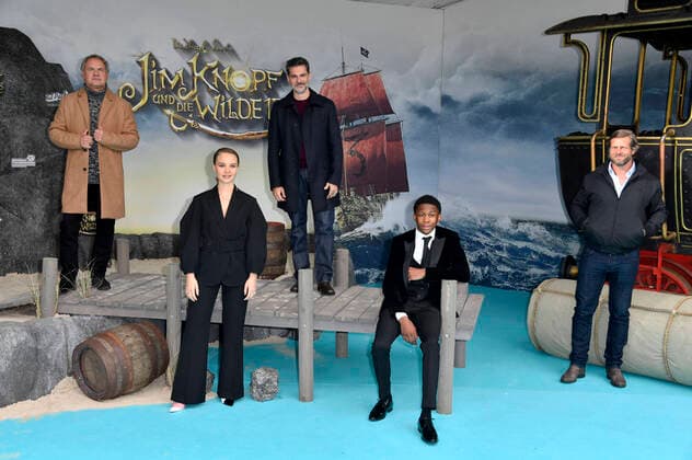Bilder des Jahres 2020, Entertainment 09 September Entertainment Themen der Woche KW39 Entertainment Bilder des Tages Uwe Ochsenknecht, Sonja Gerhardt, Rick Kavanian, Solomon Gordon und Henning Baum bei der Premiere des Kinofilms Jim Knopf und die Wilde 13 im Zoo Palast. Berlin, 27.09.2020