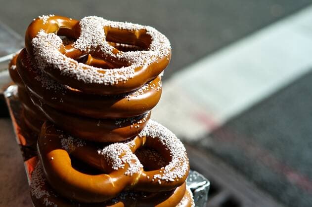 September 20, 2014, New York, New York, United States: New York Pretzels on a street stand on Fifth Avenue New York United States - ZUMAc94_ 20140920_zap_c94_011 Copyright: xKikexCalvox