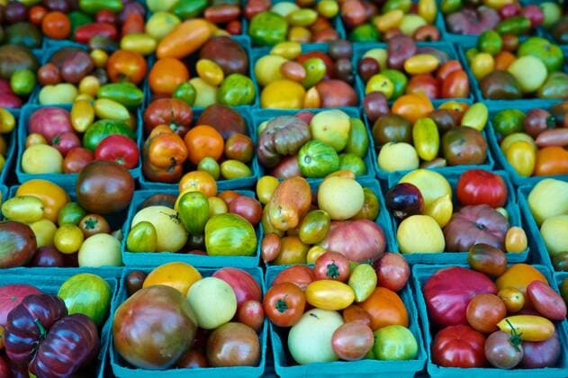 September 28, 2014, New York, New York, United States: Heirloom tomatoes. .An heirloom tomato is generally considered to be a tomato variety that has been passed down through several generations of family. Is an open-pollinated (non-hybrid) heirloom cultivar of tomato. Heirloom tomatoes have become increasingly popular and more readily available in recent years. New York United States - ZUMAc94_ 20140928_zap_c94_060 Copyright: xKikexCalvox